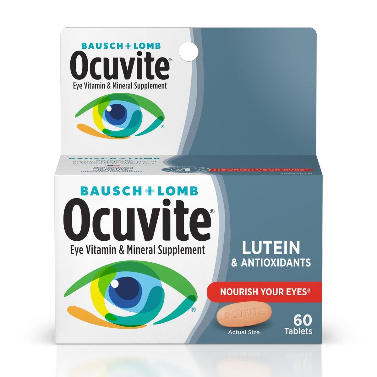 Ocuvite Eye Vitamin & Mineral Supplement, Lutein & Antioxidant Vitamins A, C & E, Zinc for Eye Health & Support, Vitamins for Eyes, 60 Tablets - görsel 16