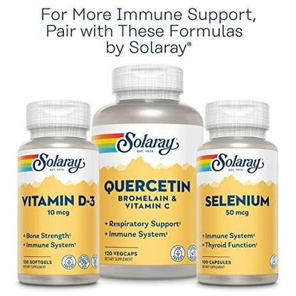 SOLARAY Chewable Vitamin C 500 mg, Natural Cherry Flavor with Natural Sweeteners, Antioxidant and Immune Support Supplement with Whole Food Base, 60-Day Guarantee, 100 Servings, 100 Chewables