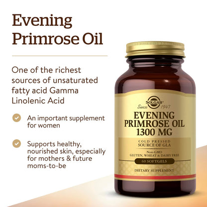 Solgar Evening Primrose Oil 1300 mg, 60 – Servings Per Container: 60 – Image 6