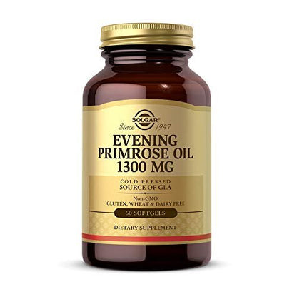 Solgar Evening Primrose Oil 1300 mg, 60 – Promotes Healthy Skin: GLA helps maintain skin elasticity and hydration, – Image 1