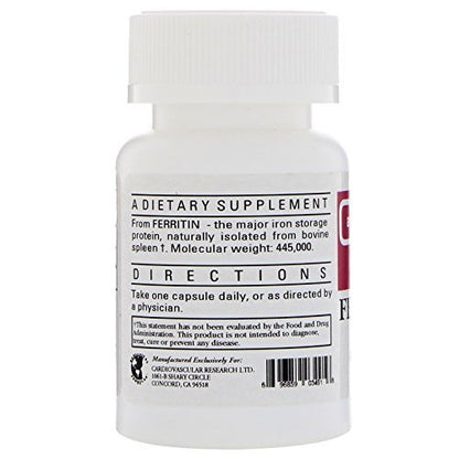Cardiovascular Research Ferritin Capsules, 60 Count – Iron Supplement for Healthy Ferritin Levels