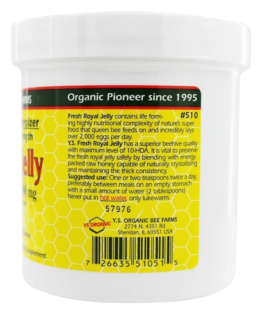 YS Organic Royal Jelly/Honey Bee - Royal Jelly in Honey Ultra Strength, 21 Oz Gel - görsel 3