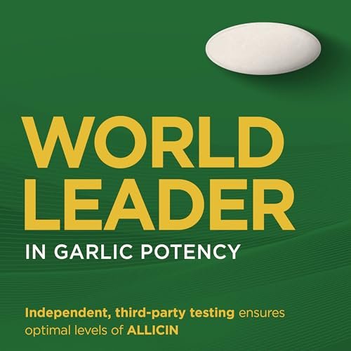 Garlique Garlic Extract Supplement, Healthy Cholesterol Formula, Odorless & Vegan, 60 Caplets - görsel 12