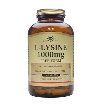 Solgar L-Lysine 1000 mg, 250 Tablets - – Non-GMO, Vegan, and Gluten Free: Suitable for a variety of dietary – Image 5