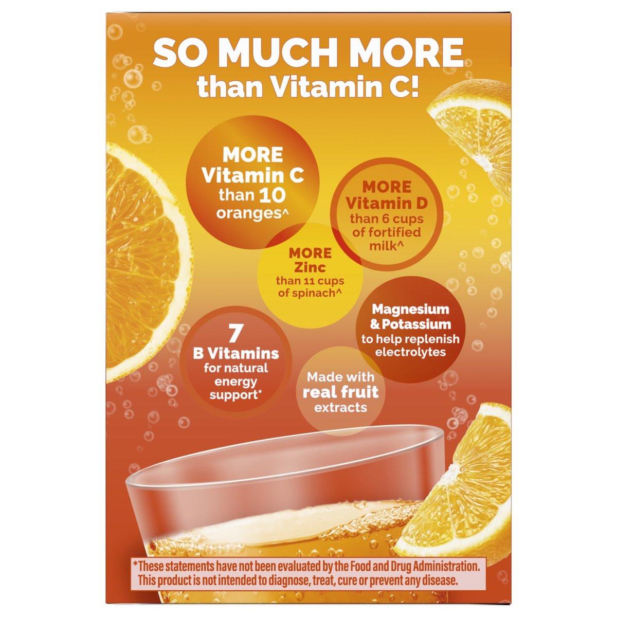 Emergen-C 1000mg Vitamin C Powder for Daily Immune Support Caffeine Free Vitamin C Supplements with Zinc and Manganese, B Vitamins and Electrolytes, Super Orange Flavor - 30 Count - görsel 10