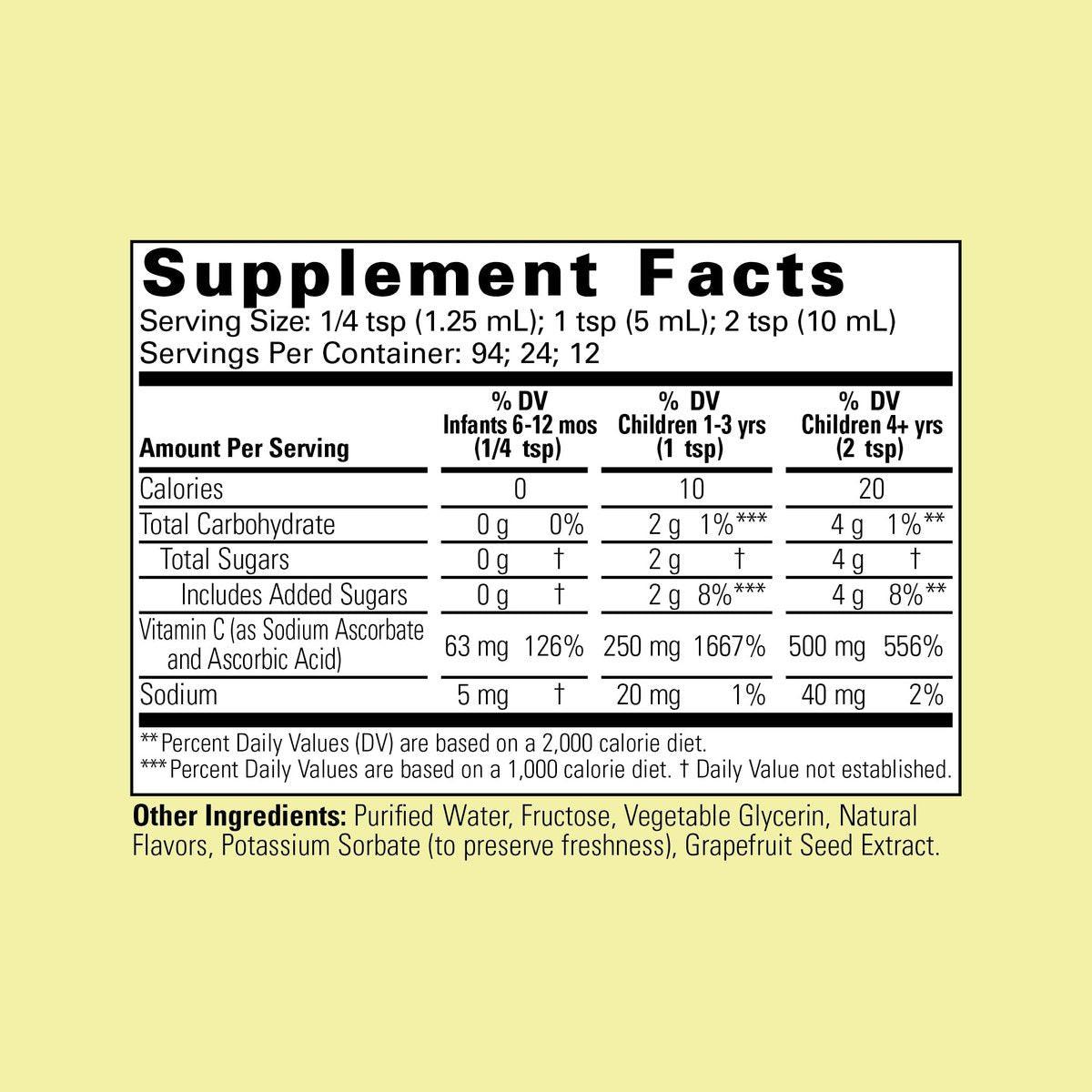 CHILDLIFE ESSENTIALS Liquid Vitamin C - Pure Vitamin C Liquid Supplement for Kids, Toddlers, & Babies, Immune System Support, Low Sugar, Natural Orange Flavor - 4 Fl Oz (Pack of 1) - görsel 1