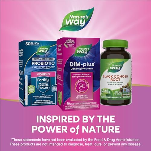Nature's Way DIM-Plus, DIM Supplement, Supports Balanced Estrogen Metabolism*, Supports Estrogen Hormone Balance*, Diindolylmethane, 60 Vegan Capsules - görsel 8