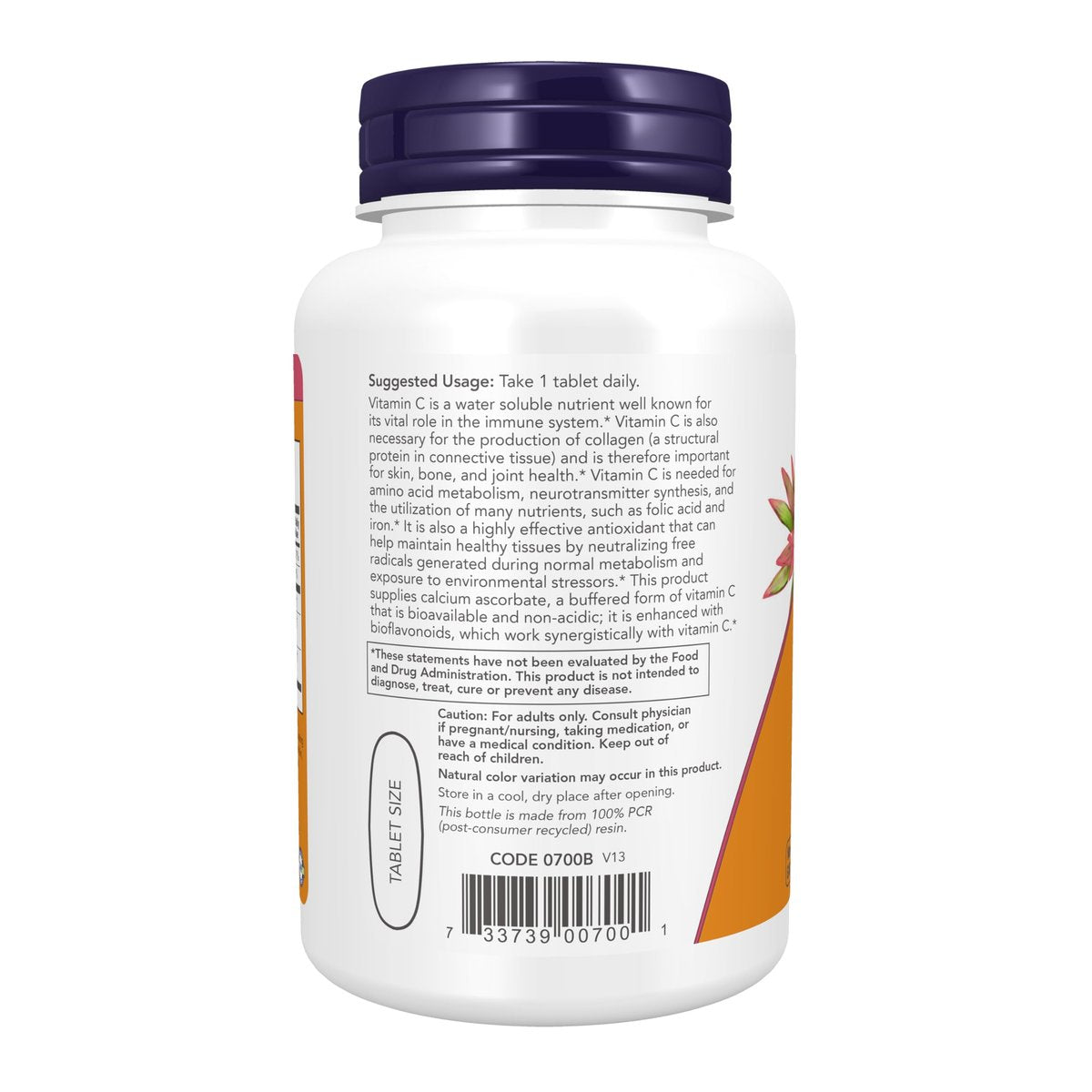 NOW Supplements, Vitamin C-1000 Complex with 250 mg of Bioflavonoids, Buffered, Antioxidant Protection, 90 Tablets - görsel 6