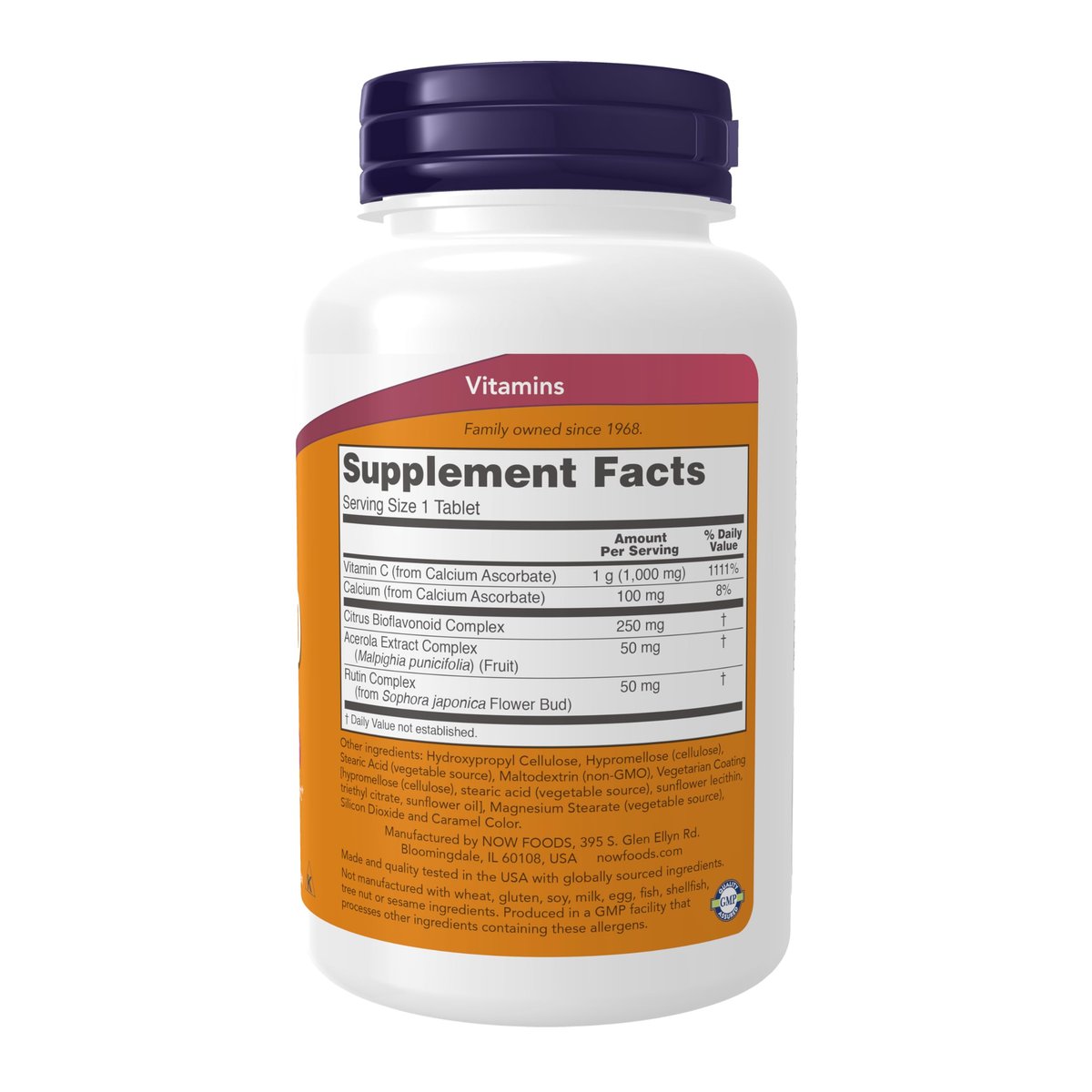 NOW Supplements, Vitamin C-1000 Complex with 250 mg of Bioflavonoids, Buffered, Antioxidant Protection, 90 Tablets - görsel 4