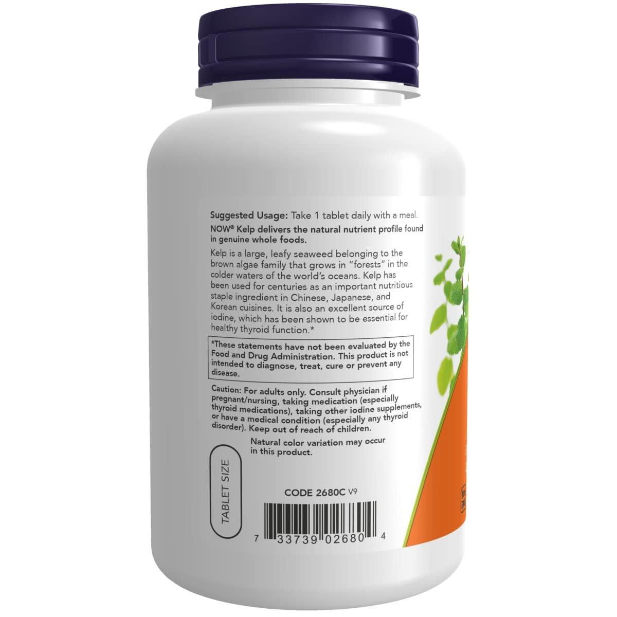 Now Foods Kelp, 150mcg of Natural Iodine, 200 Tablets - görsel 6