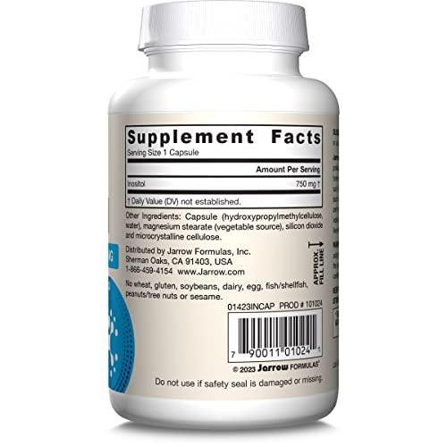 Jarrow Formulas® Inositol 750 mg, Dietary Supplement, Liver Support for Cellular Health and General Wellness, 100 Veggie Capsules, Up to a 100 Day Supply - görsel 17