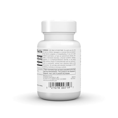 Source Naturals Melatonin 1 mg - 100 Tablets - Promotes Restful Sleep* - görsel 3