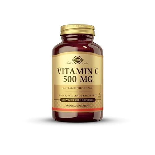 Solgar Vitamin C 500 mg, 100 Vegetable Capsules - Antioxidant & Immune Support - Overall Health - Supports Healthy Skin & Joints - Non GMO, Vegan, Gluten Free, Kosher - 100 Servings - görsel 8
