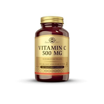 Solgar Vitamin C 500 mg, 100 Vegetable Capsules - Antioxidant & Immune Support - Overall Health - Supports Healthy Skin & Joints - Non GMO, Vegan, Gluten Free, Kosher - 100 Servings