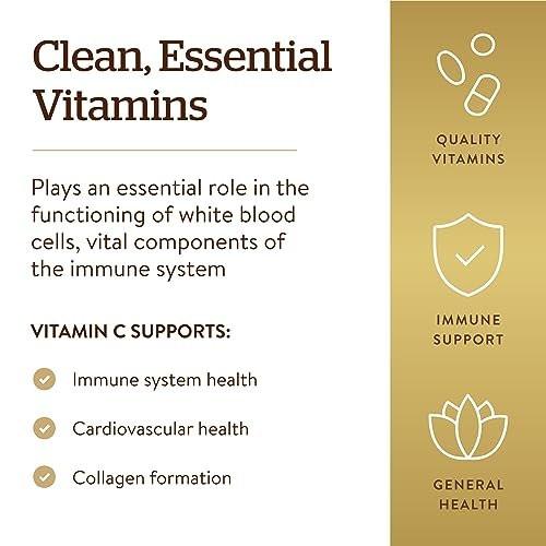Solgar Vitamin C 500 mg, 100 Vegetable Capsules - Antioxidant & Immune Support - Overall Health - Supports Healthy Skin & Joints - Non GMO, Vegan, Gluten Free, Kosher - 100 Servings - görsel 10