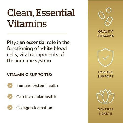 Solgar Vitamin C 500 mg, 100 Vegetable Capsules - Antioxidant & Immune Support - Overall Health - Supports Healthy Skin & Joints - Non GMO, Vegan, Gluten Free, Kosher - 100 Servings
