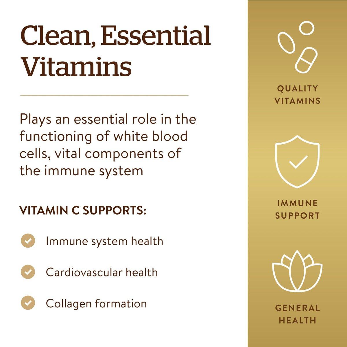 Solgar Vitamin C 500 mg, 100 Vegetable Capsules - Antioxidant & Immune Support - Overall Health - Supports Healthy Skin & Joints - Non GMO, Vegan, Gluten Free, Kosher - 100 Servings - görsel 9