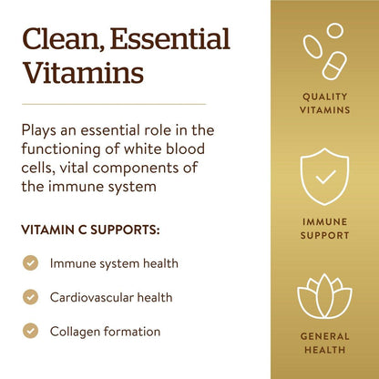 Solgar Vitamin C 500 mg, 100 Vegetable Capsules - Antioxidant & Immune Support - Overall Health - Supports Healthy Skin & Joints - Non GMO, Vegan, Gluten Free, Kosher - 100 Servings