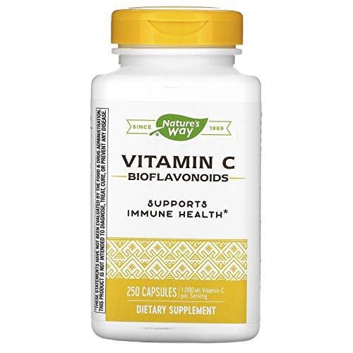 Nature's Way Vitamin C with Bioflavonoids, Immune Support*, High Potency Vitamin C per 2-Capsule Serving, Promotes Collagen*, 1,000 mg per 2-Capsule Serving, 250 Capsules (Packaging May Vary) - görsel 2