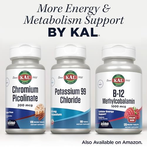 KAL Potassium 99 Chloride - 99 mg Potassium Chloride Supplement Pills, Electrolytes Tablets for Overall Health for Women and Men - 100 Tablets - görsel 12
