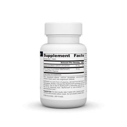 Source Naturals BioPerine, Black Pepper Fruit Extract - Promotes Nutrient Absorption - 60 Tablets