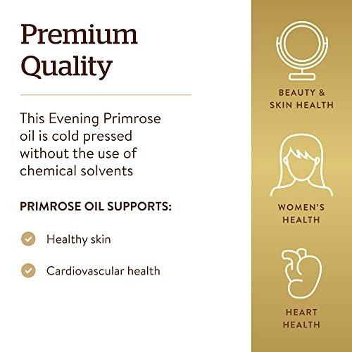 Solgar Evening Primrose Oil 500 mg, 180 Softgels - Promotes Healthy Skin & Cardiovascular Health - Nutritional Support for Women - Gluten Free, Dairy Free - 180 Servings - görsel 2