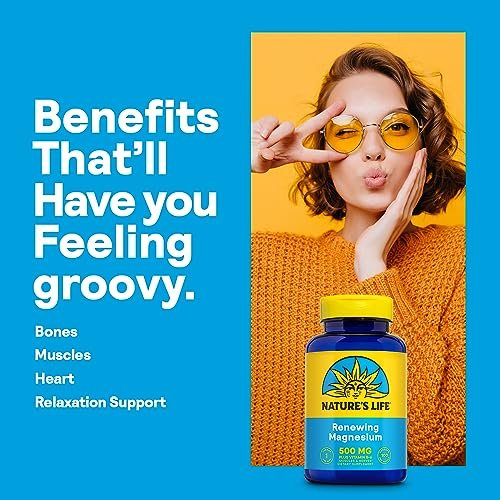 Nature's Life Renewing Magnesium 500 mg - Magnesium Citrate, Magnesium Malate, Magnesium Oxide Plus Vitamin B-6 - Muscles and Nerves Support - Lab Verified (100 Servings, 100 VegCaps) - görsel 6