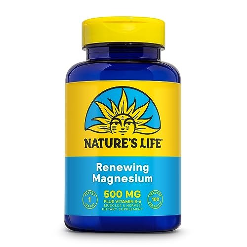 Nature's Life Renewing Magnesium 500 mg - Magnesium Citrate, Magnesium Malate, Magnesium Oxide Plus Vitamin B-6 - Muscles and Nerves Support - Lab Verified (100 Servings, 100 VegCaps) - görsel 2