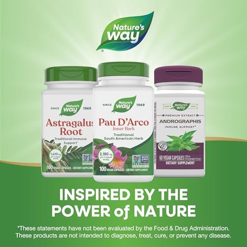 Nature's Way PAU d'Arco Inner Bark, Traditional South American Herb, 2,180 mg per 4-Capsule Serving, Non-GMO Project Verified, 180 Capsules (Packaging May Vary) - görsel 5