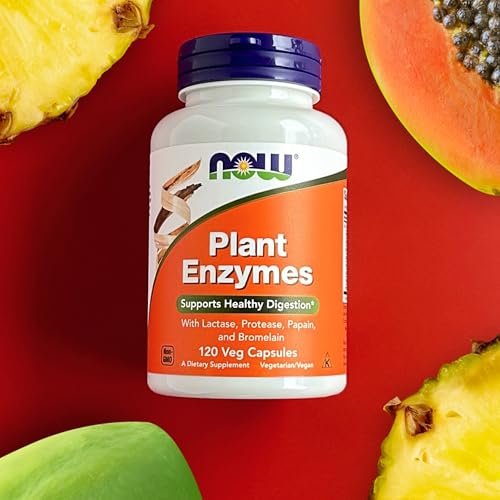 NOW Foods Supplements, Plant Enzymes with Lactase, Protease, Papain and Bromelain, 120 Veg Capsules - görsel 1