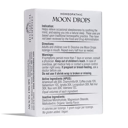 Historical Remedies Moon Drops Sleep Aid Lozenges (1 Pack) | Homeopathic Vanilla Flavor Supplement, Non-Habit Forming Vegan Gluten-Free Sleep Support Including Coffea Cruda 12X