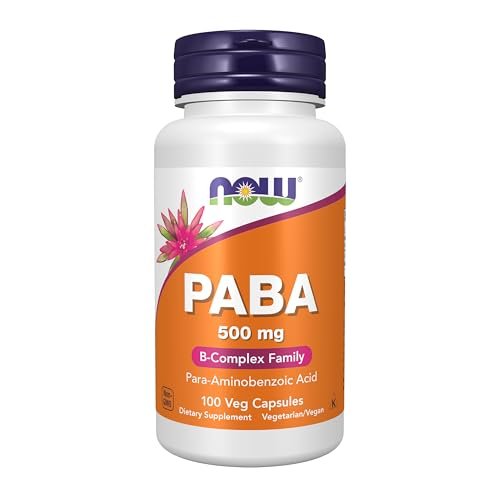 NOW Supplements, PABA (Para-Aminobenzoic Acid) 500 mg, B-Complex Family, 100 Capsules - görsel 4