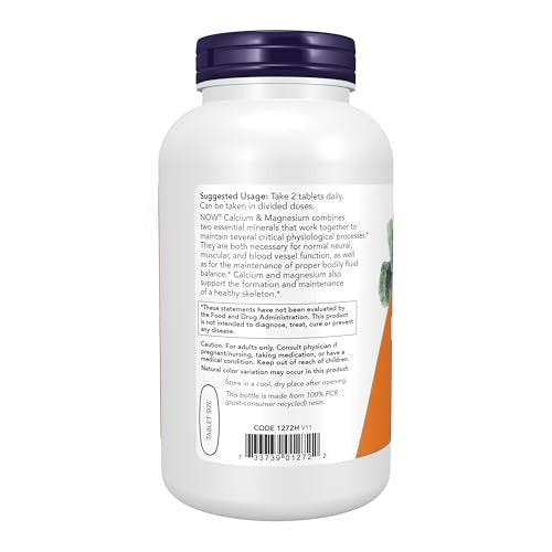 NOW Foods Supplements, Calcium & Magnesium 2:1 Ratio, High Potency, Supports Bone Health*, 250 Tablets - görsel 6