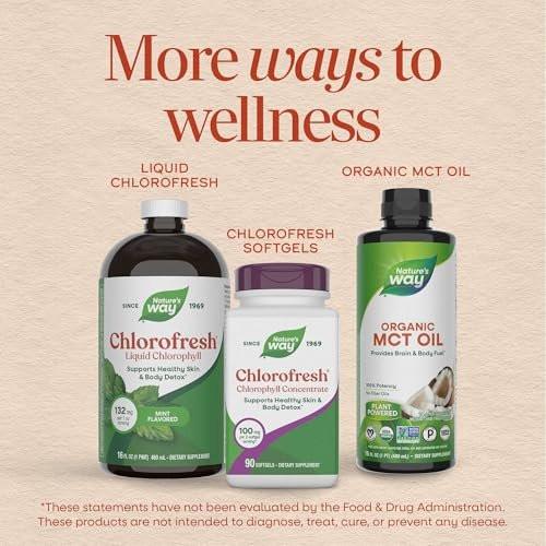 Nature's Way Chlorofresh Chlorophyll Gummies, Supports Healthy Skin and Body Detox*, Internal Deodorant*, Orchard Fruit Flavored, 60 Gummies - görsel 4