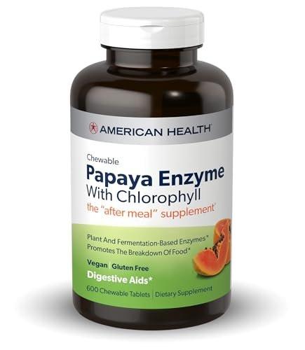 American Health Chewable Papaya Enzyme with Chlorophyll 600 Chewable Tablets - görsel 2