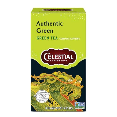 Celestial Seasonings Authentic Green Tea 20 Tea Bags - görsel 2