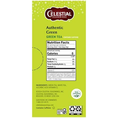 Celestial Seasonings Authentic Green Tea 20 Tea Bags - görsel 10