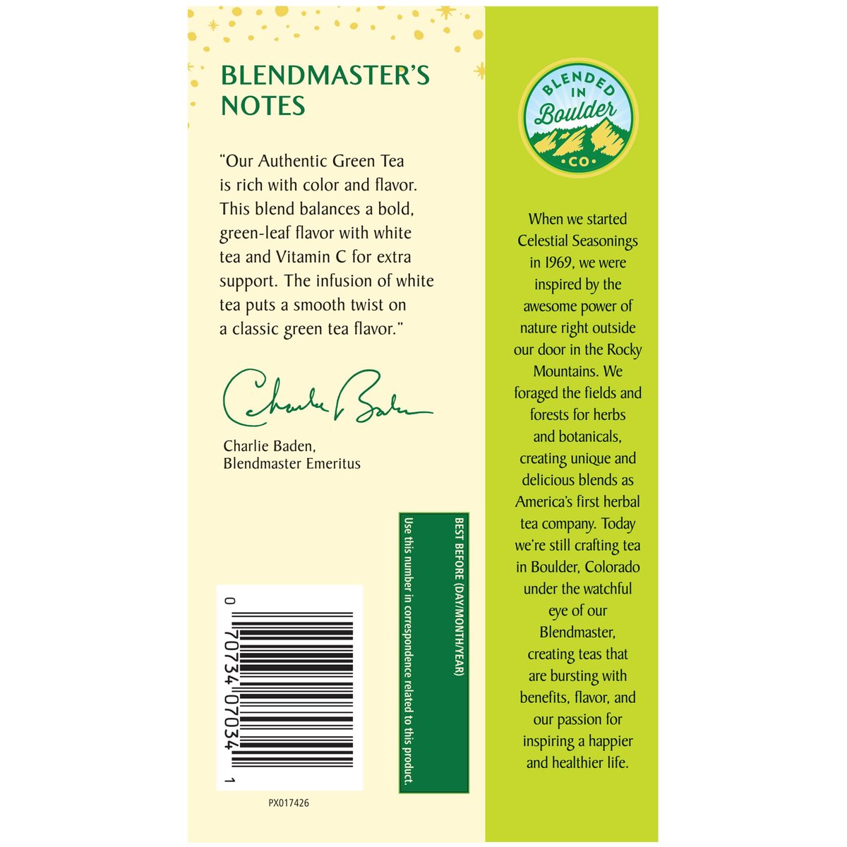 Celestial Seasonings Authentic Green Tea 20 Tea Bags - görsel 3