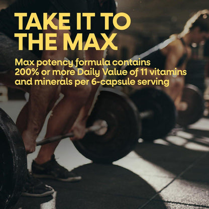 Nature's Way Alive! Max6 Potency Adult Complete Multivitamin with Iron, Antioxidant Vitamins A, C, E, B-Vitamins Including Methylated B12 & Folate, Energy Metabolism Support*, 90 Capsules