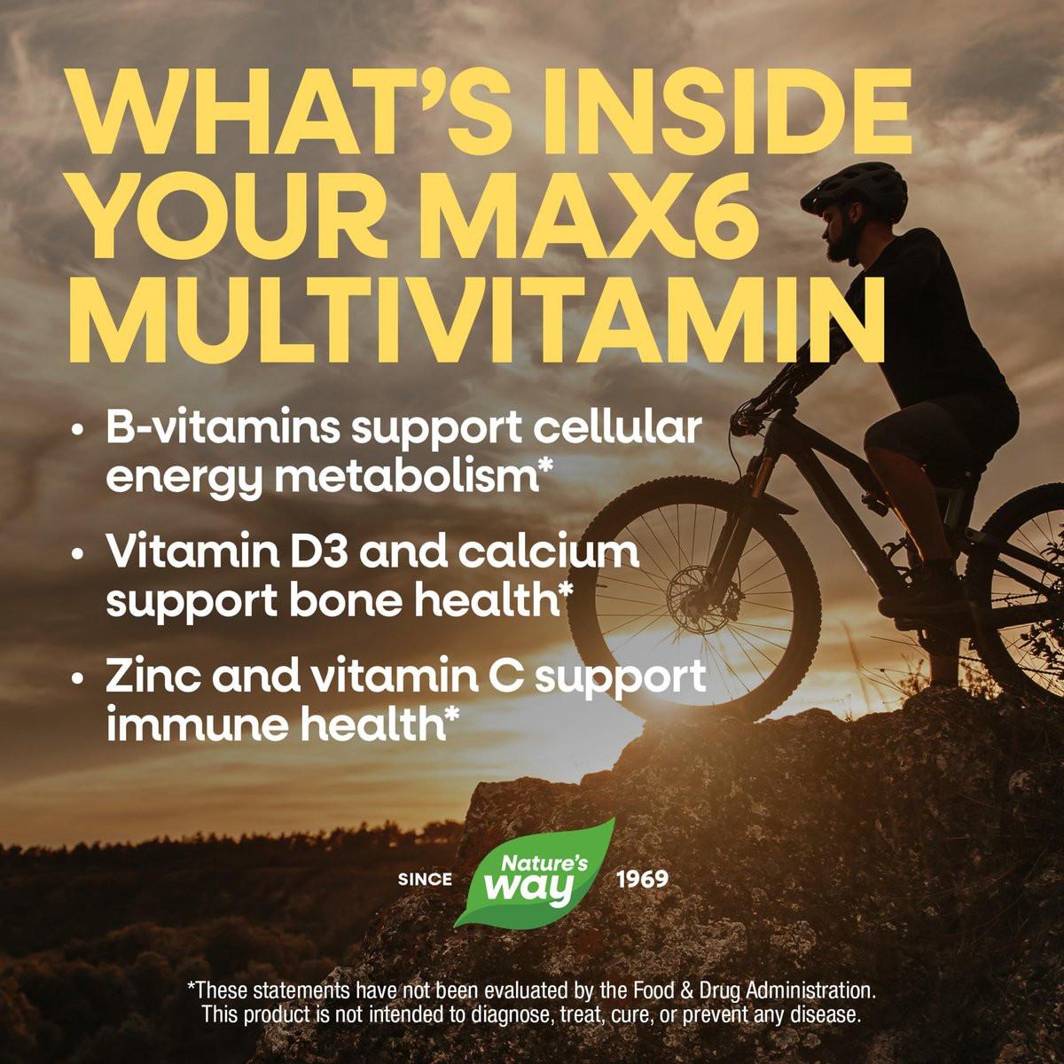 Nature's Way Alive! Max6 Potency Adult Complete Multivitamin with Iron, Antioxidant Vitamins A, C, E, B-Vitamins Including Methylated B12 & Folate, Energy Metabolism Support*, 90 Capsules - görsel 12