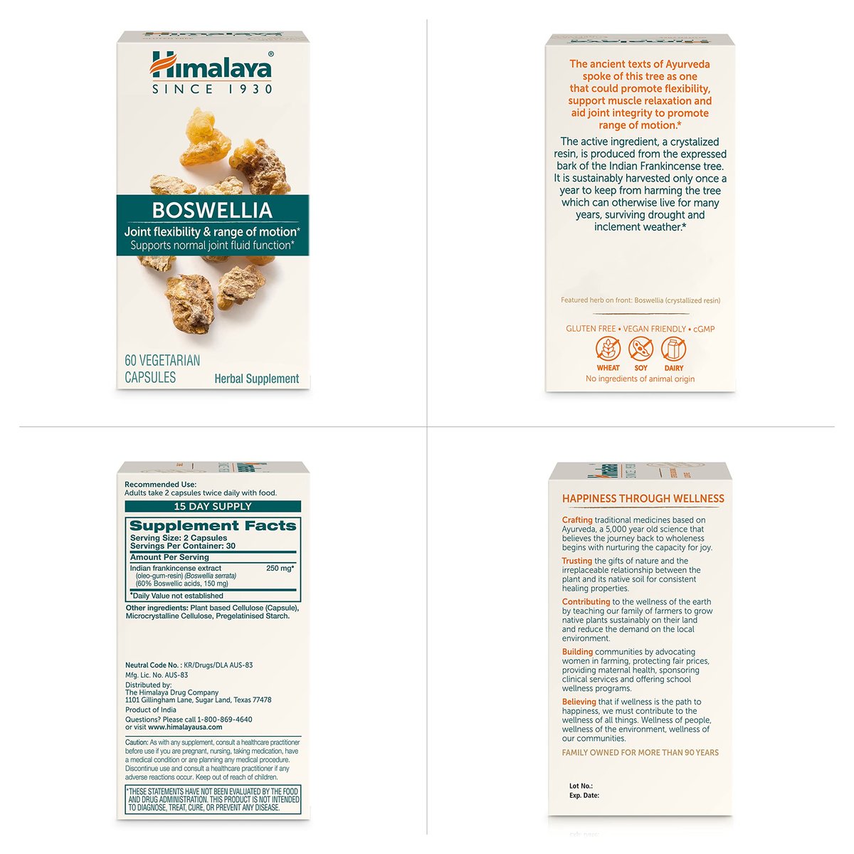 Himalaya Boswellia, Joint Support for Mobility and Flexibility, Promotes Tissue Preservation, 250 mg, 120 Capsules - görsel 8