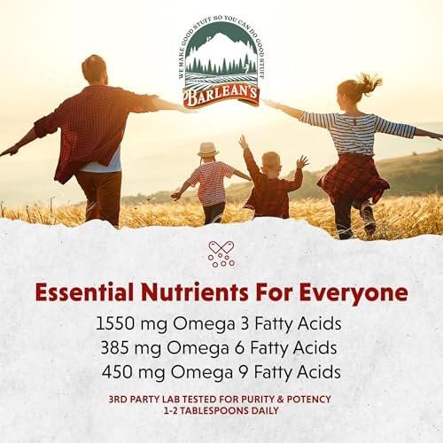 Barlean's Omega 3 6 9 Lignan Flaxseed Oil Supplements, Cold-Pressed Flax Seed Supplement Softgels with 1550 mg ALA Fatty Acids, 100 Count - görsel 7