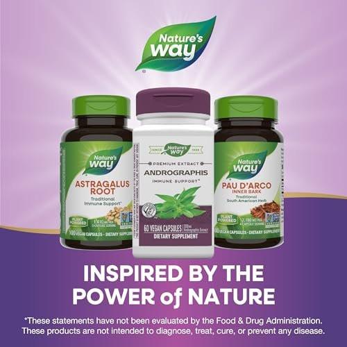 Nature's Way Premium Extract Andrographis, Immune Support*, 300 mg Andrographis Extract per Serving, 60 Vegan Capsules - görsel 7