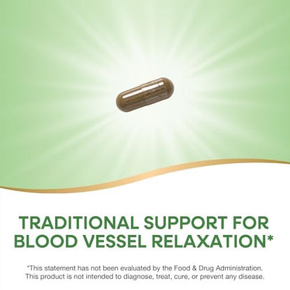 Nature's Way Feverfew Herb, Traditional Support for Blood Vessel Relaxation*, 380 mg per Serving, Non-GMO Project Verified, 100 Vegan Feverfew Capsules (Packaging May Vary)