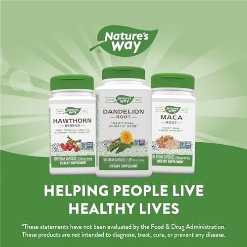 Nature's Way Dandelion Root, Traditional Diuretic Herb*, Traditionally Used to Soothe Digestive Upset*, Vegan, 180 Capsules (Packaging May Vary) - görsel 5