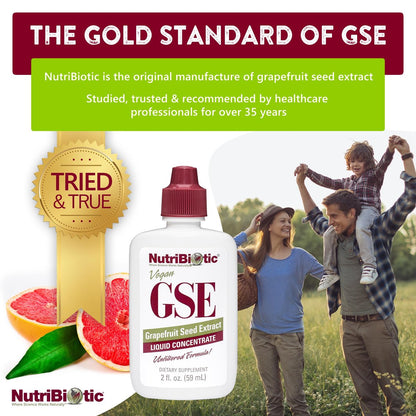 NutriBiotic – GSE, 2 Oz Liquid | The Original Grapefruit Seed Extract Premium Concentrate with Bioflavonoids | Potent Immune & Overall Health Support | Vegan, Gluten Free, Non-GMO