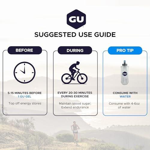 GU Energy Original Sports Nutrition Energy Gel, Vegan and Dairy-Free On-the-Go Energy for Any Workout, Strawberry Banana, 8-Count - görsel 9