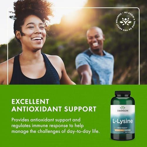 Swanson L-Lysine Amino Acid Supplement for Stress-Prone Adults Seeking Nervous System and Immune Support - 500 mg Free Form (300 Capsules) - görsel 9