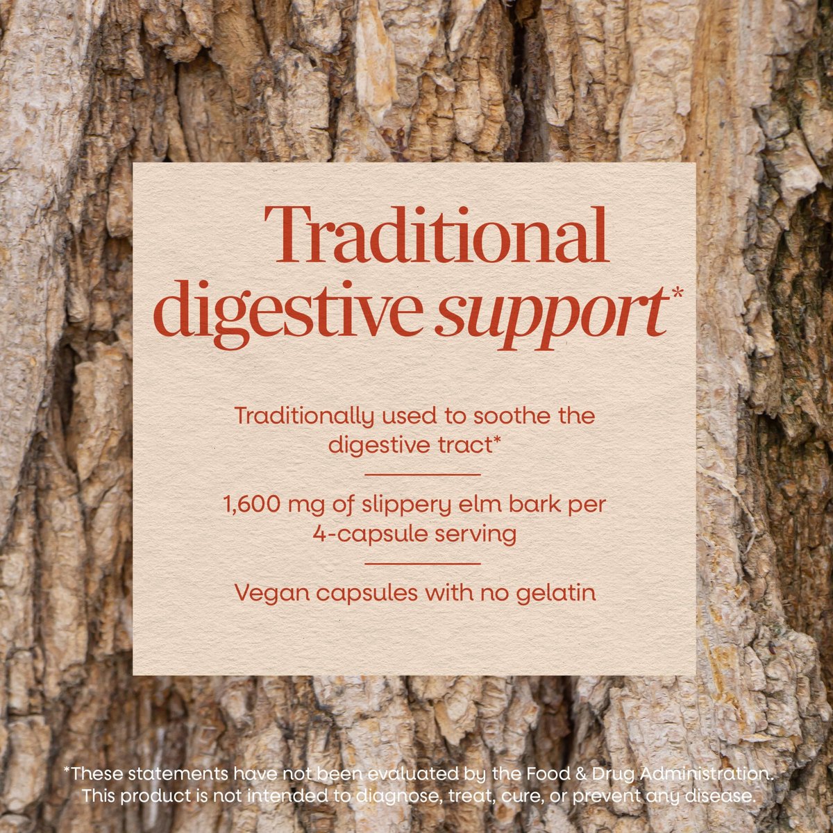 Nature's Way Slippery Elm Bark Capsules, Traditional Digestive Support to Soothe Gastrointestinal Tract*, 1,600 mg per 4-Capsule Serving for Traditional GI Support*, Vegan, 100 Capsules - görsel 7