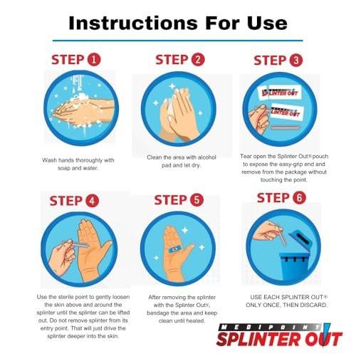 Splinter Out Splinter Remover 20 Count (Pack of 2) | Fast, Painless Splinter Removal | Essential First Aid for Home, Work, Travel & Camping | Ideal for Hiking, Woodworking, Gardening & Outdoors - görsel 5